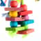 Parrot Chew Toy Multi Colored Wooden Cotton Rope Birds Toy Bite Bridge For Parrot Foraging Cockatie 4