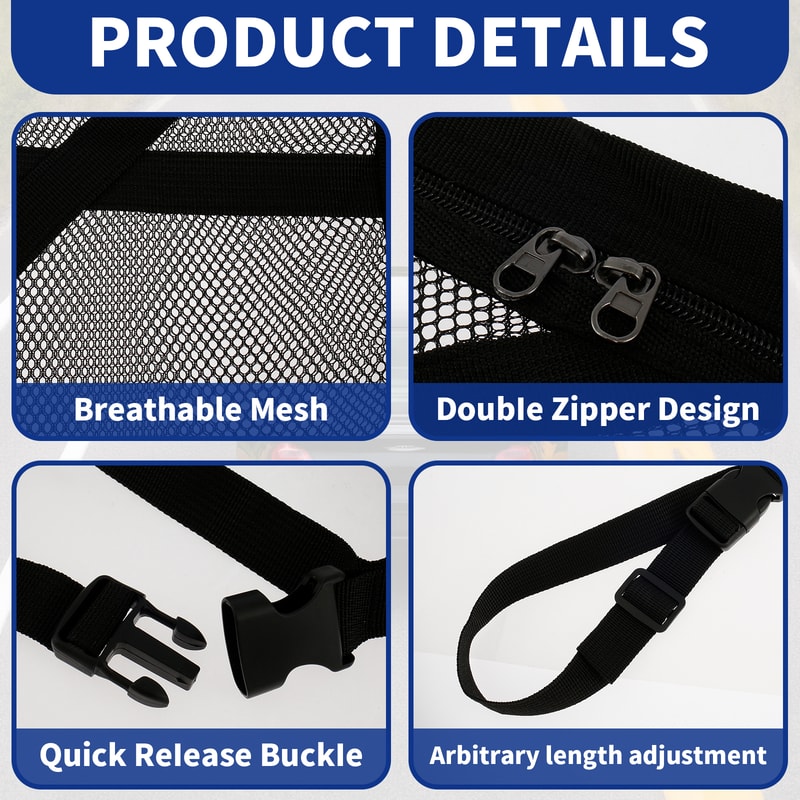 Triangular Ceiling Storage Net DoubleLayer Mesh Net AntiFall SUV Roof Organizer Adjustable Car Inte 3