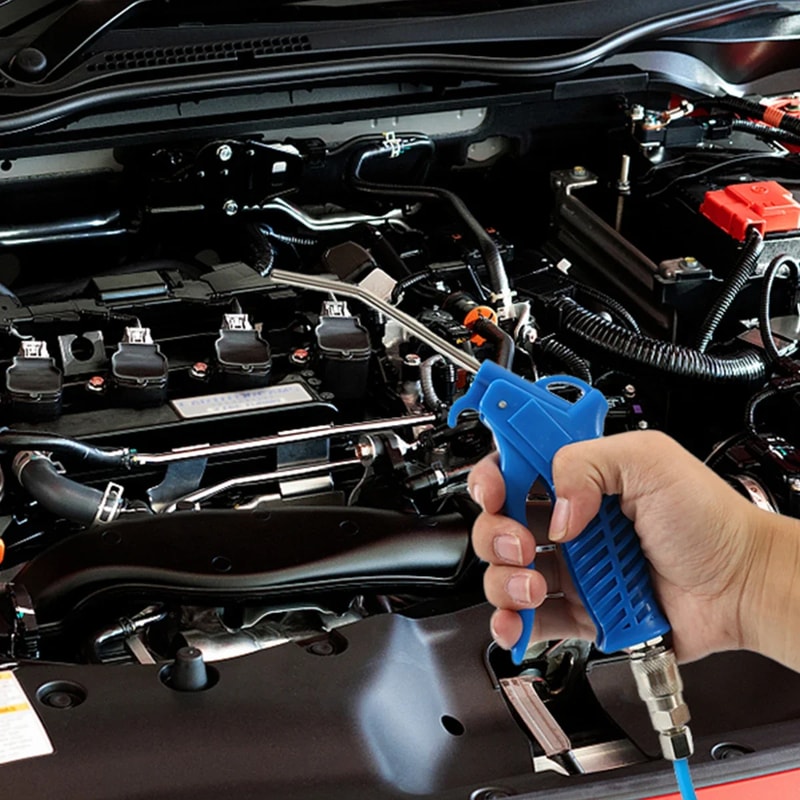 Air Duster Blow Gun Set, Pneumatic Dust Blowing Gun Kit, Plastic Air Pipe, Portable Dust Removal Tool