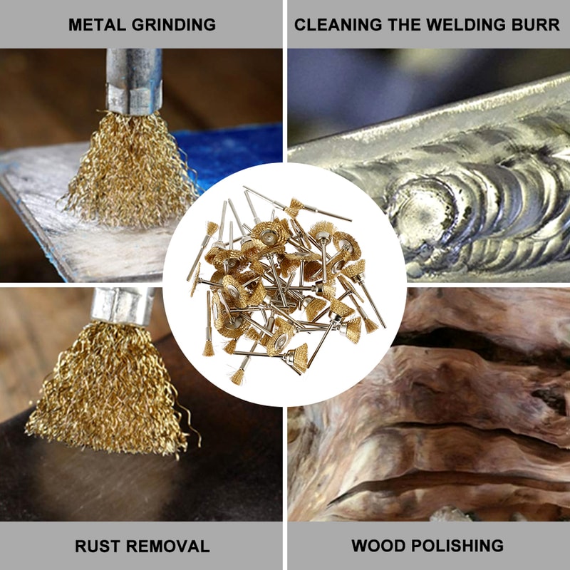 Accessories Wheel Brass Brush For Rust Removal Stainless Steel Tool For Polishing Rotary Voiture Mi 1