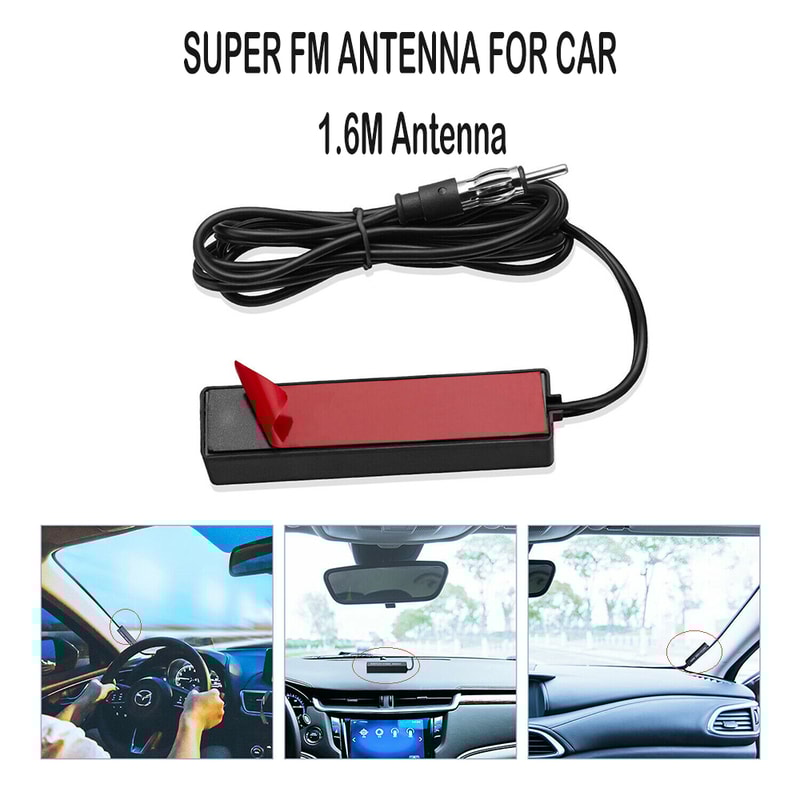 Universal Hidden Amplified Antenna Kit, Electronic Stereo AM/FM Radio, Fits Car, Truck, Motorcycle, Boat, Golf Cart