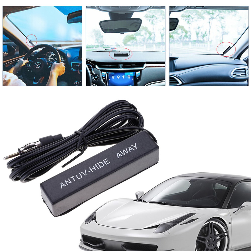 Universal Hidden Amplified Antenna Kit, Electronic Stereo AM/FM Radio, Fits Car, Truck, Motorcycle, Boat, Golf Cart