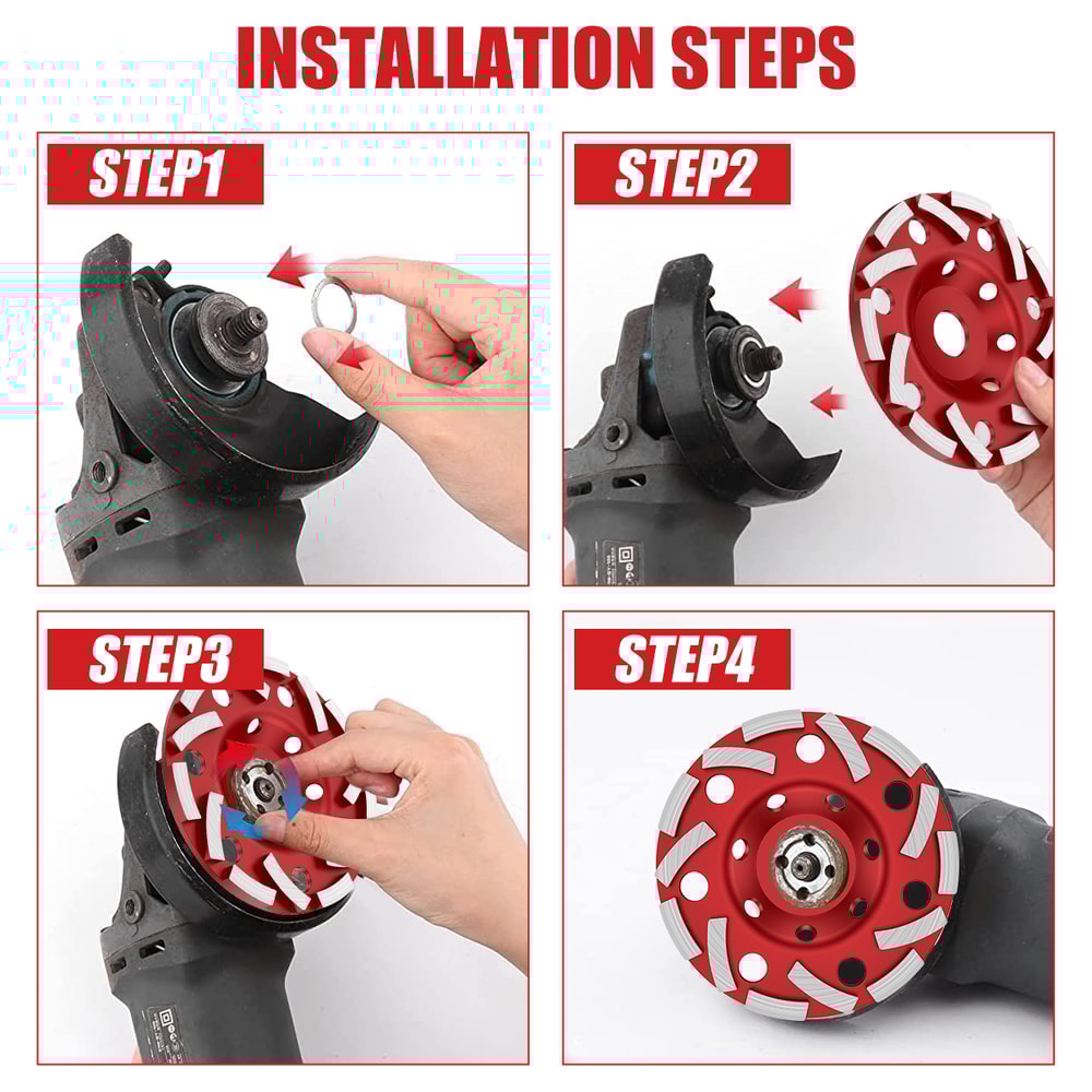 Diamond Grinding Wheel Disc Abrasive Cup Tool Polisher For Concrete Wood DIY Cutting Disc Angle Gr 4