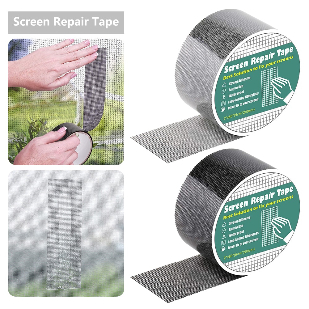 Window Screen Repair Tape Self Adhesive Mesh Patch Fix Broken Door Net AntiInsect Mosquito Repairin 1