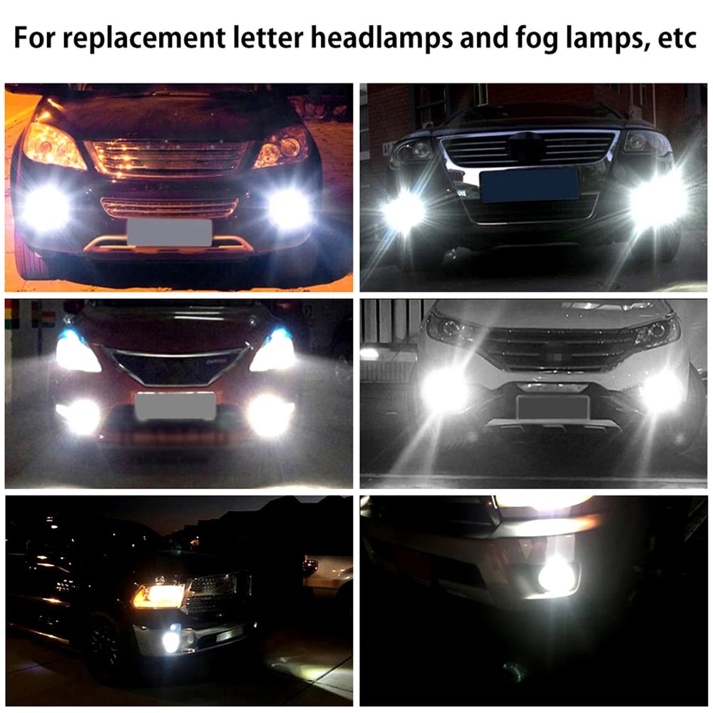 Auto LED Fog Light Bulbs Plug And Play Car Driving Lamp Replacement 5