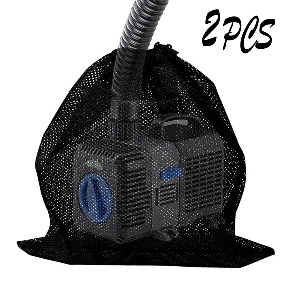 Anti Clog Pump Barrier Bag Mesh Pump Filter With Drawstring Reusable Pond Protector For Biological 1
