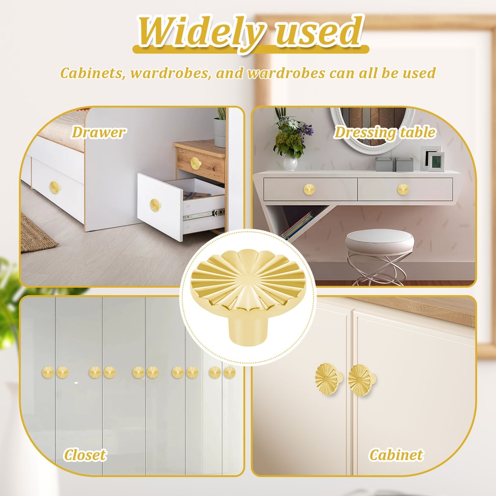 Solid Brass Drawer Knobs Antique Design Cupboard Door Knob Round Pure Copper Dresser Handle Knob 4