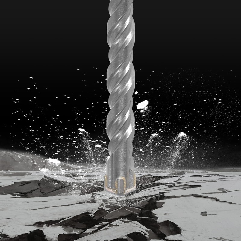 SDS Plus Hammer Impact Drill Bit Set Carbide Rotary Hammer Drill Bits For Stone Concrete Granite 0