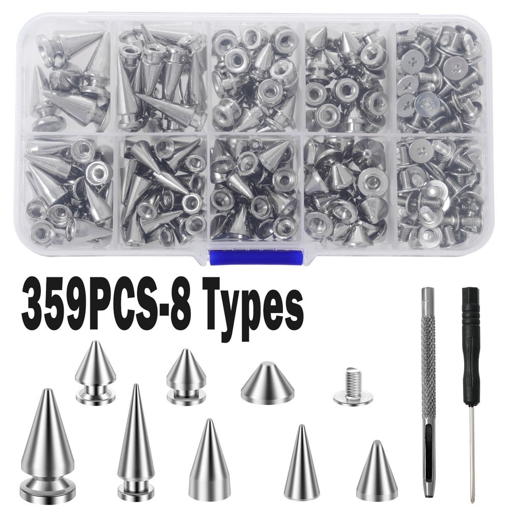Round Cone Spikes Catalpa Alloy Screw Back Punk Rivet Studs DIY Leather Craft Accessories Screw Bac 1