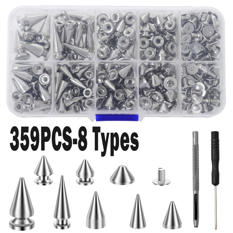 Round Cone Spikes Catalpa Alloy Screw Back Punk Rivet Studs DIY Leather Craft Accessories Screw Bac 1