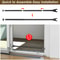 Sliding Door Lock Bar Adjustable Door Security Bar, Removable Door Stopper, Patio Glass Door Jammer