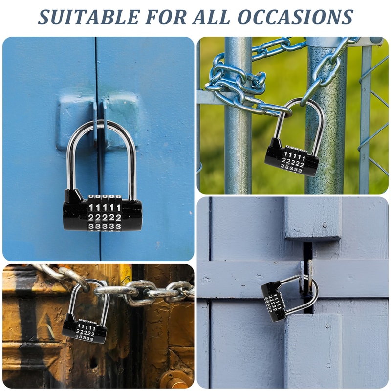 Padlock Combination Digit Zinc Alloy, Door Lock, Luggage, Gym Locker, Toolbox, Safe Case