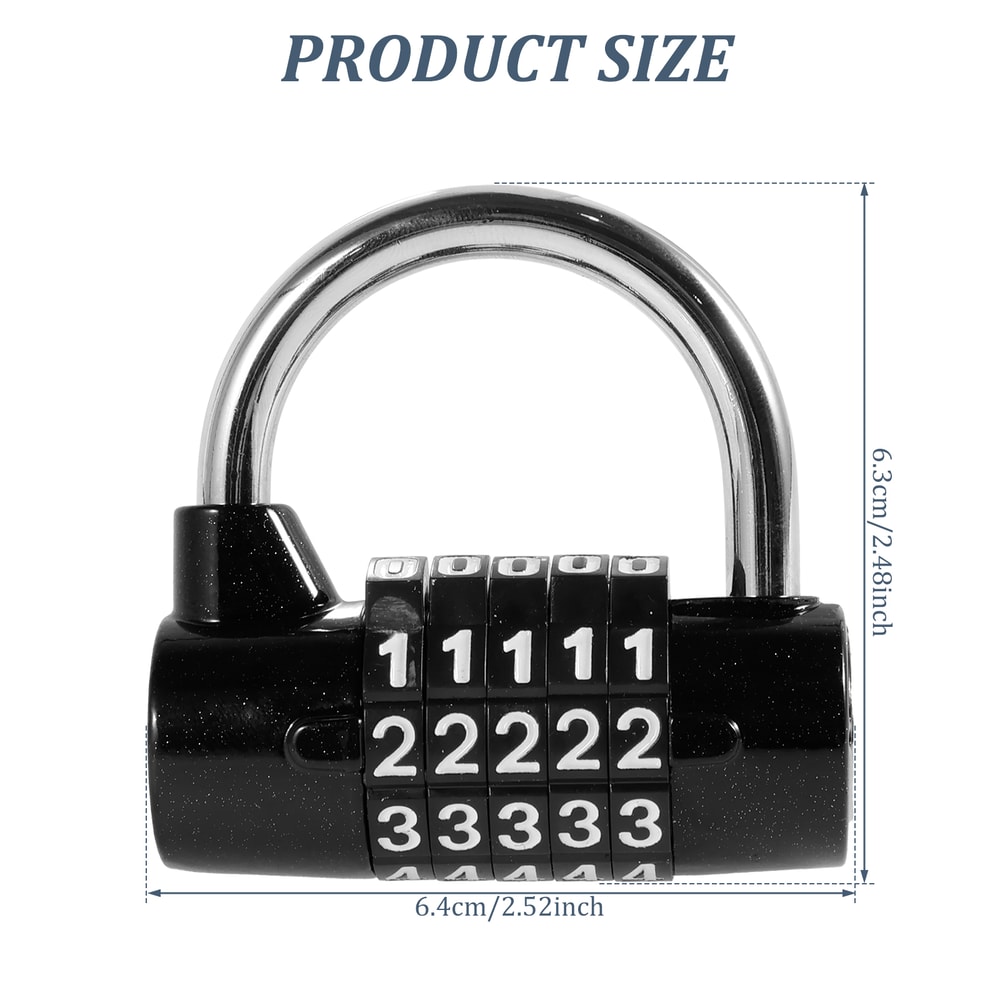 Padlock Combination Digit Zinc Alloy, Door Lock, Luggage, Gym Locker, Toolbox, Safe Case