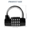 Padlock Combination Digit Zinc Alloy, Door Lock, Luggage, Gym Locker, Toolbox, Safe Case