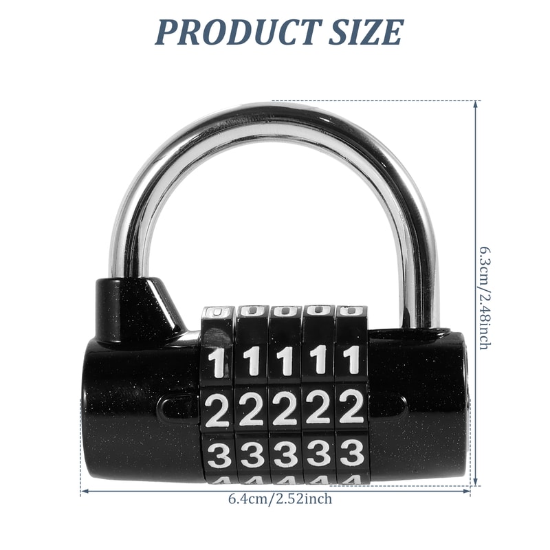 Padlock Combination Digit Zinc Alloy, Door Lock, Luggage, Gym Locker, Toolbox, Safe Case