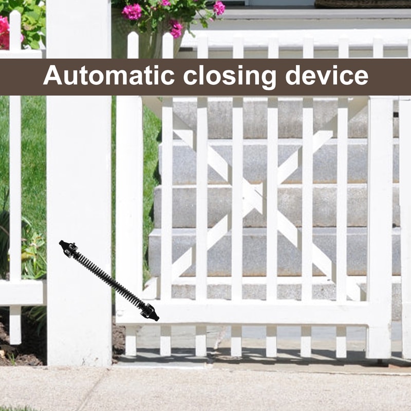 Garden Gate Spring Closer Universal Automatic Metal Fence Gate Spring Closure RustProof Outdoor Doo 3