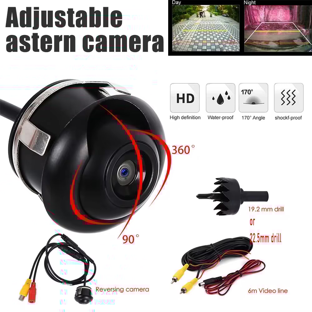 Car Backup Camera Rear HD Wide Viewing Angle CCD Camera Night Vision 2