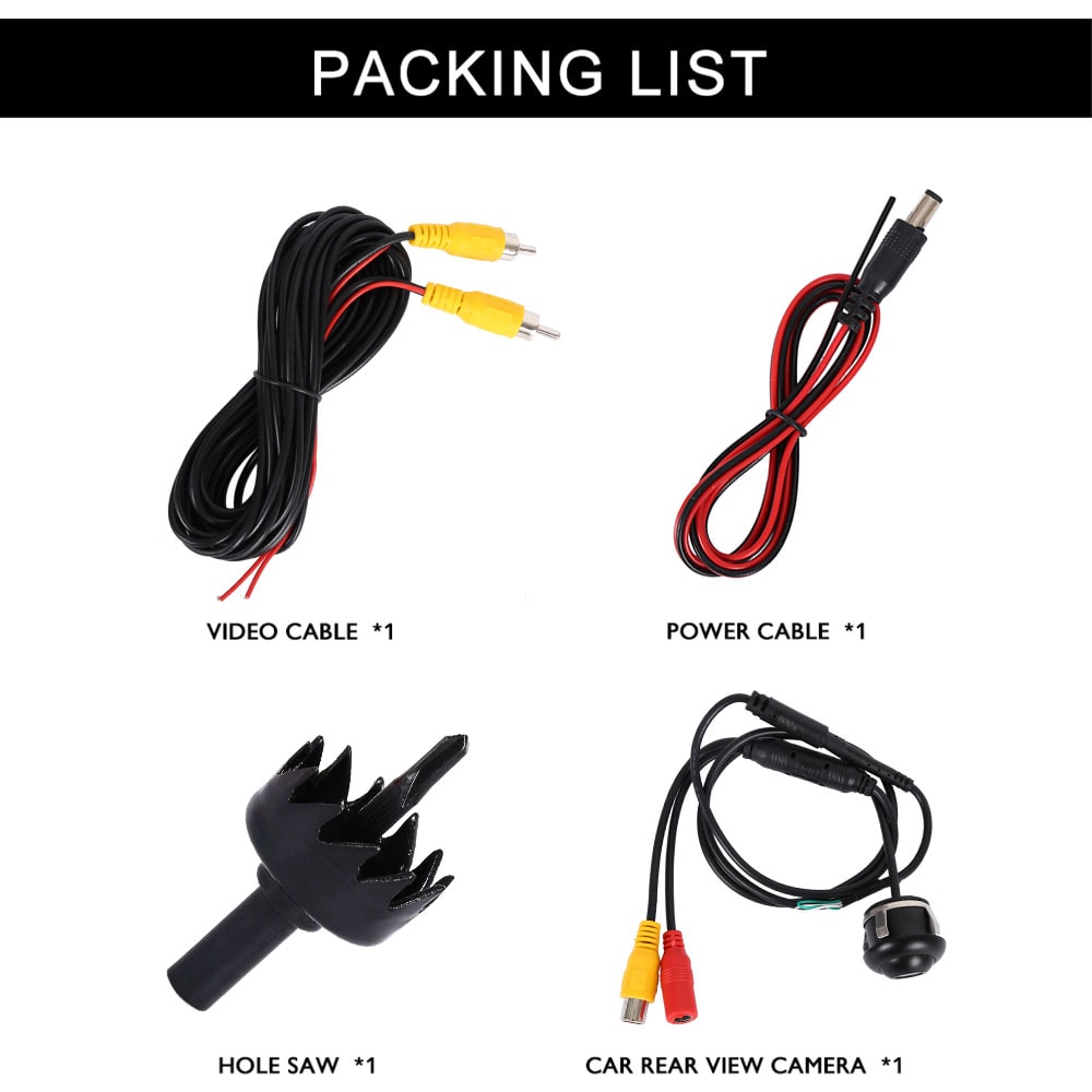 Car Backup Camera Rear HD Wide Viewing Angle CCD Camera Night Vision 3