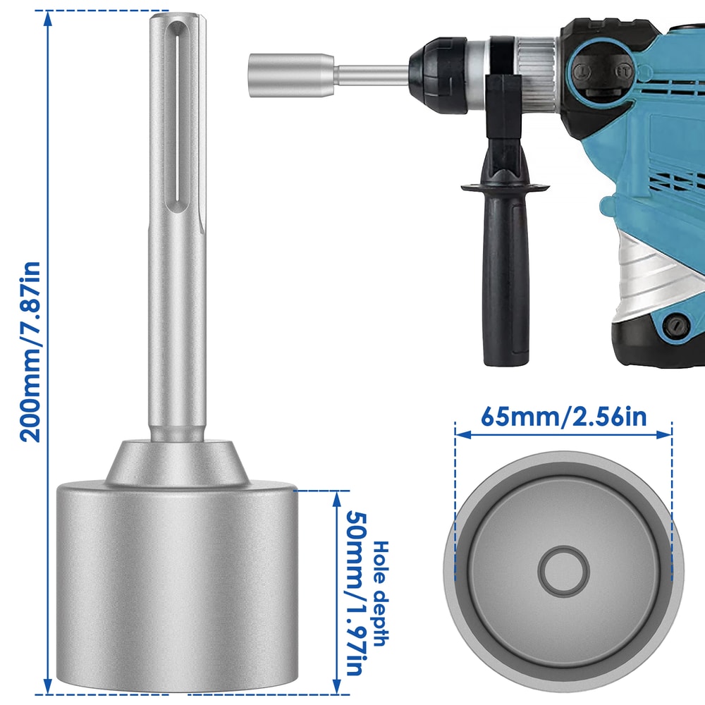SDS Plus Ground Rod Driver For Rotary Hammer Drill Tools Hardened Steel Earth Stake Hammer Drill Gr 9