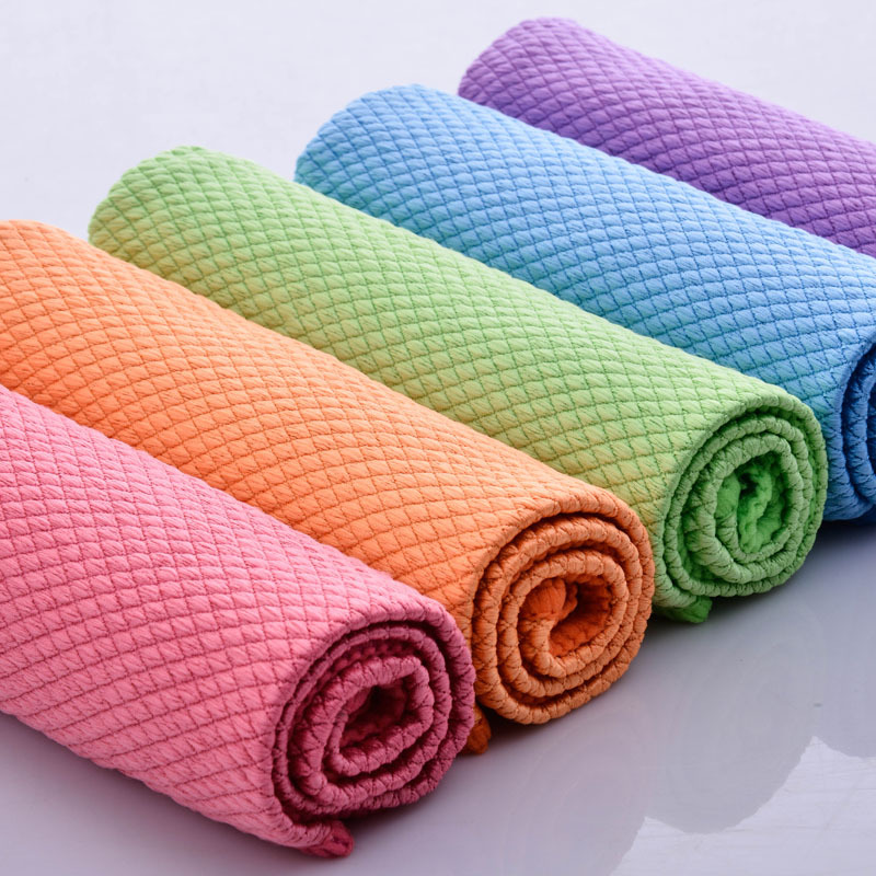 Dish Towels Fish Micro Fibre Scale Cleaning Cloth Reusable Kitchen Wipes Soft Dishcloths Lint Free 3