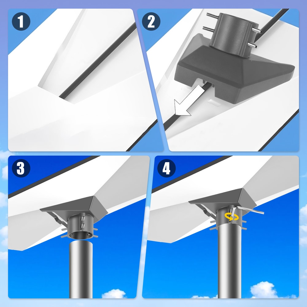 Mounting Pole Adaptor Kit For Star Link Gen Dish Rustproof Aluminium Alloy Pipe Adaptor 3