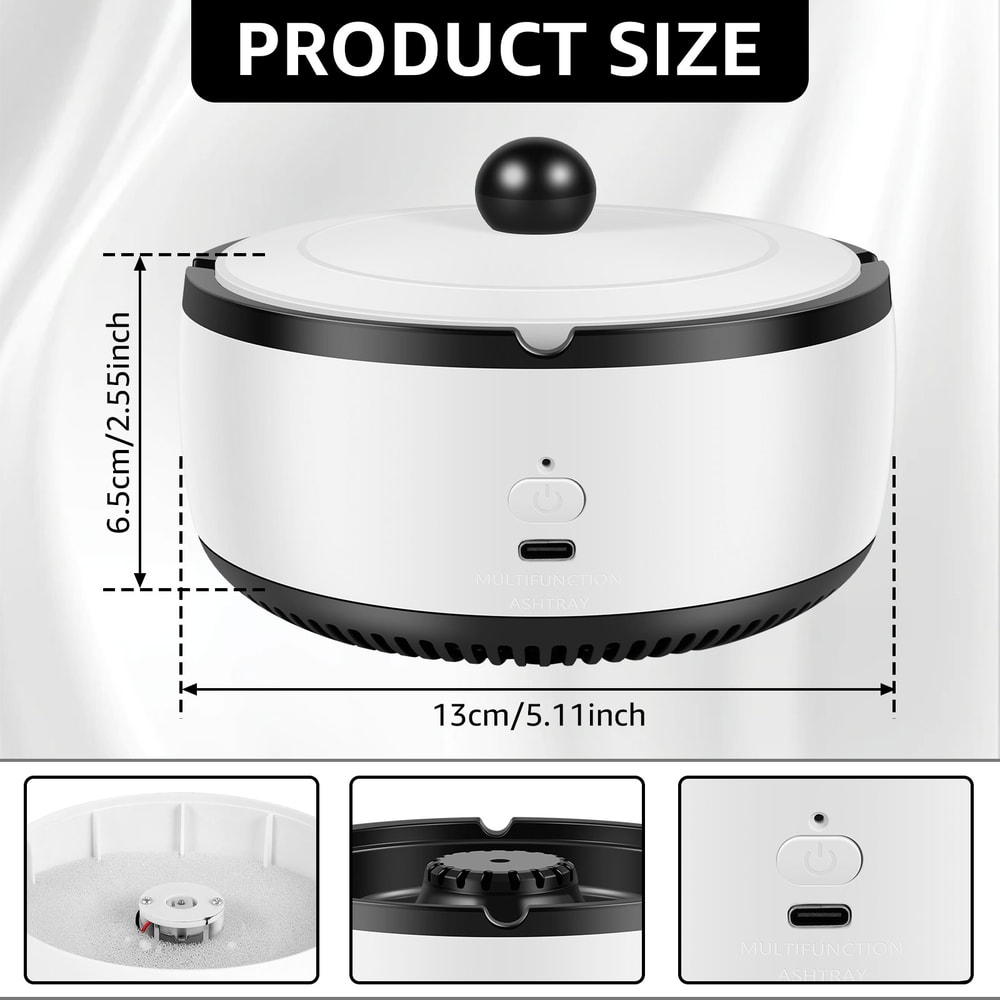 Purifier Ashtray Smoking Accessories With Lid Filter SecondHand Smoke Remove Odour For Family Offic 7