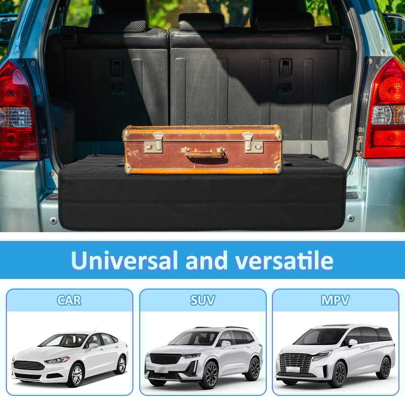 Nonslip Trunk Mat Fold Able Rear Bumper Protector Wear Resistant Universal SUV Vehicle 2