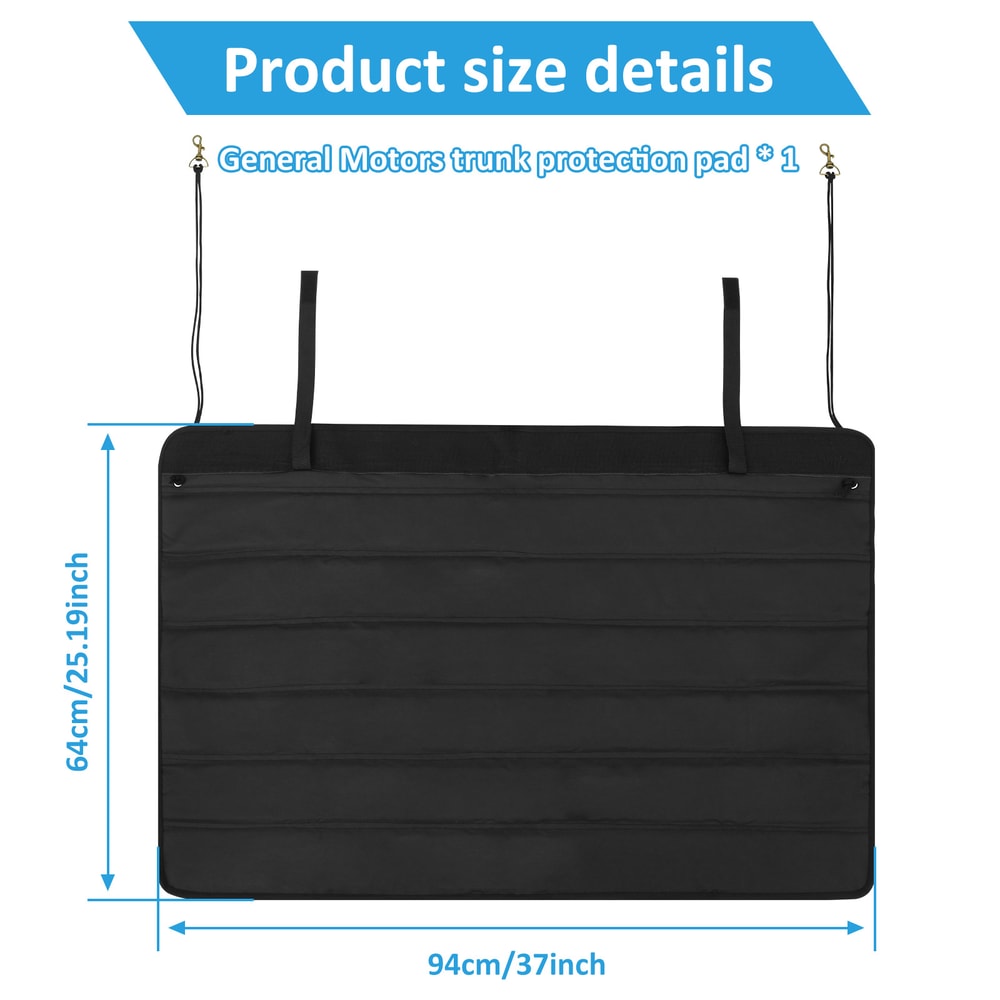 Nonslip Trunk Mat Fold Able Rear Bumper Protector Wear Resistant Universal SUV Vehicle 6