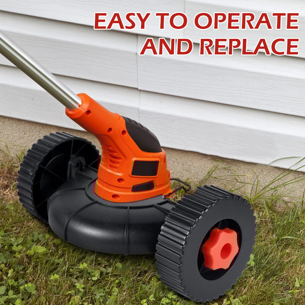 Flexible Support Wheel Lawn Mower Accessories Quick Change Adjustable Lawn Trimmer Head Attachment 3