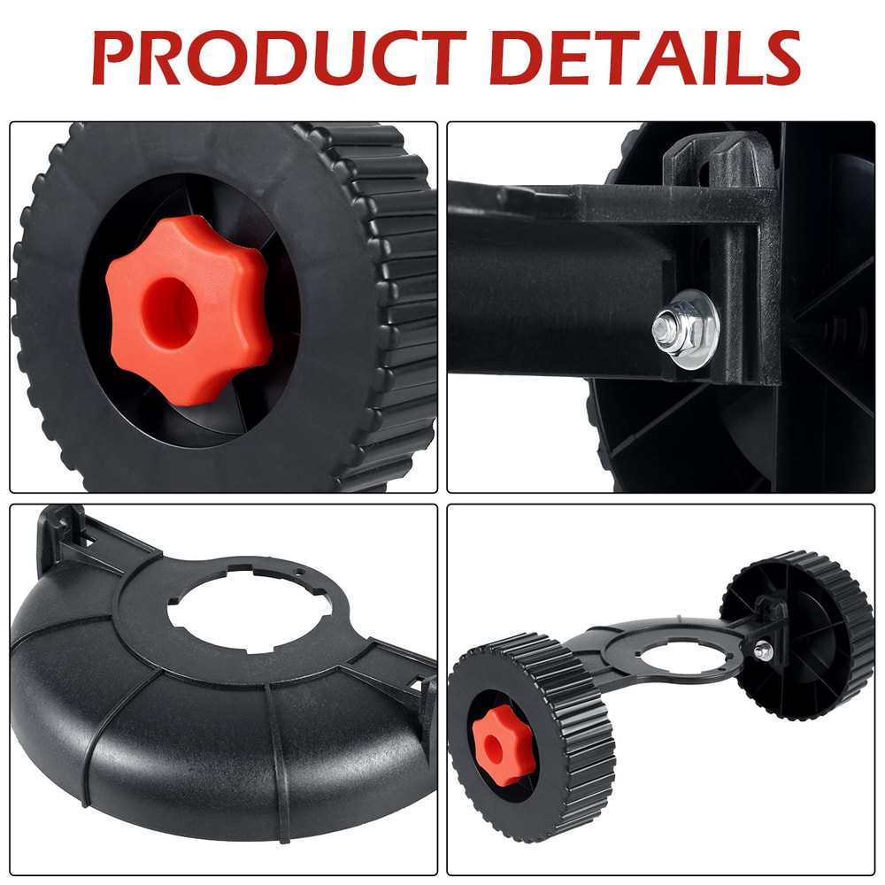 Flexible Support Wheel Lawn Mower Accessories Quick Change Adjustable Lawn Trimmer Head Attachment 4
