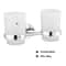 Double Tumbler Cup Holder Tooth Brushing Cup Bathroom Supplies Toothbrush Holder Wall Mount Strong 2