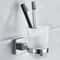 Double Tumbler Cup Holder Tooth Brushing Cup Bathroom Supplies Toothbrush Holder Wall Mount Strong 4