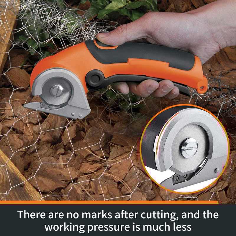 Cordless Electric Scissors Blade Tungsten Steel Rotary Blade Replacement For Leather 2