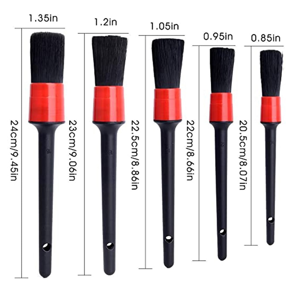 Cleaning Detailing Leather Air Vents Care, Dust Clean Brush Set for Car, Motorcycle Interior, Exterior Tools
