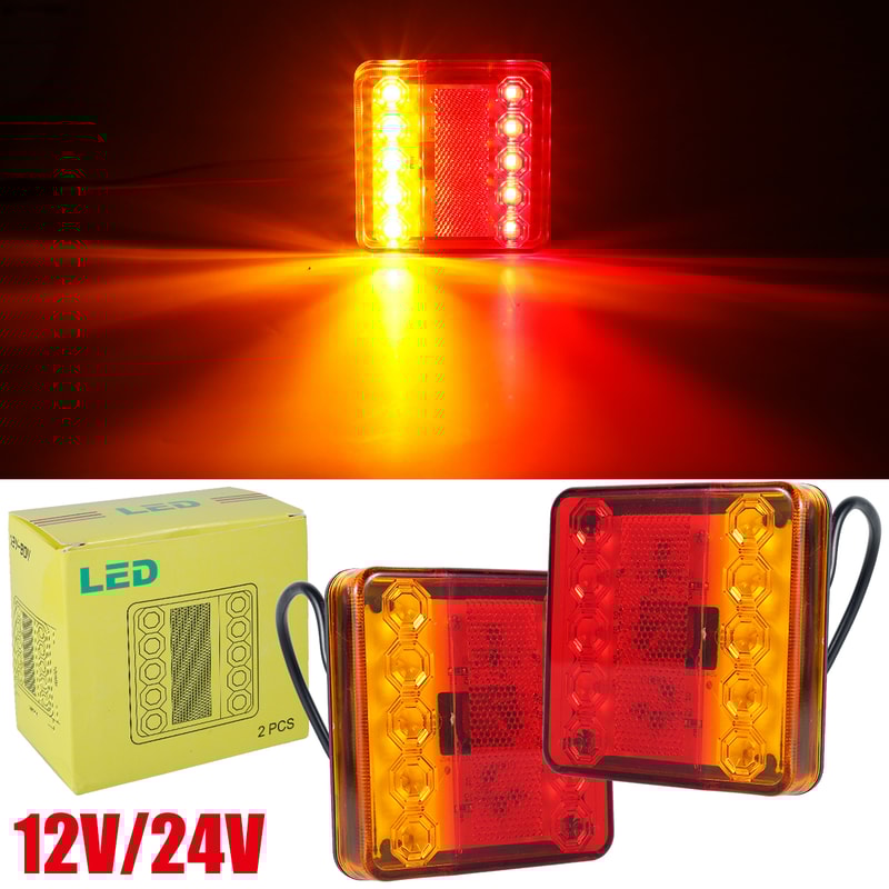 Water Proof Car LED Warning Tail Light Rear Lamps Boat Trailer UTE Trailer Caravans Rear Parts 1