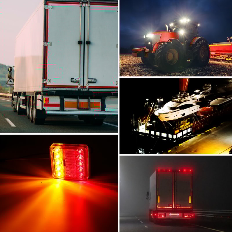 Water Proof Car LED Warning Tail Light Rear Lamps Boat Trailer UTE Trailer Caravans Rear Parts 3