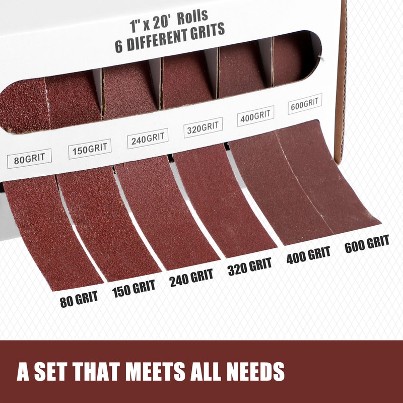 Roll Grits Sandpaper Dry Grinding Emery Sanding Belt Abrasive Paper Pack With Dispenser Cloth For M 2