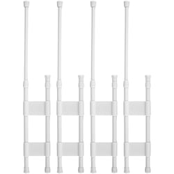 shower corner bar telescopic storage rod, adjustable shelves prevent falling toiletry storage, camper travel accessories