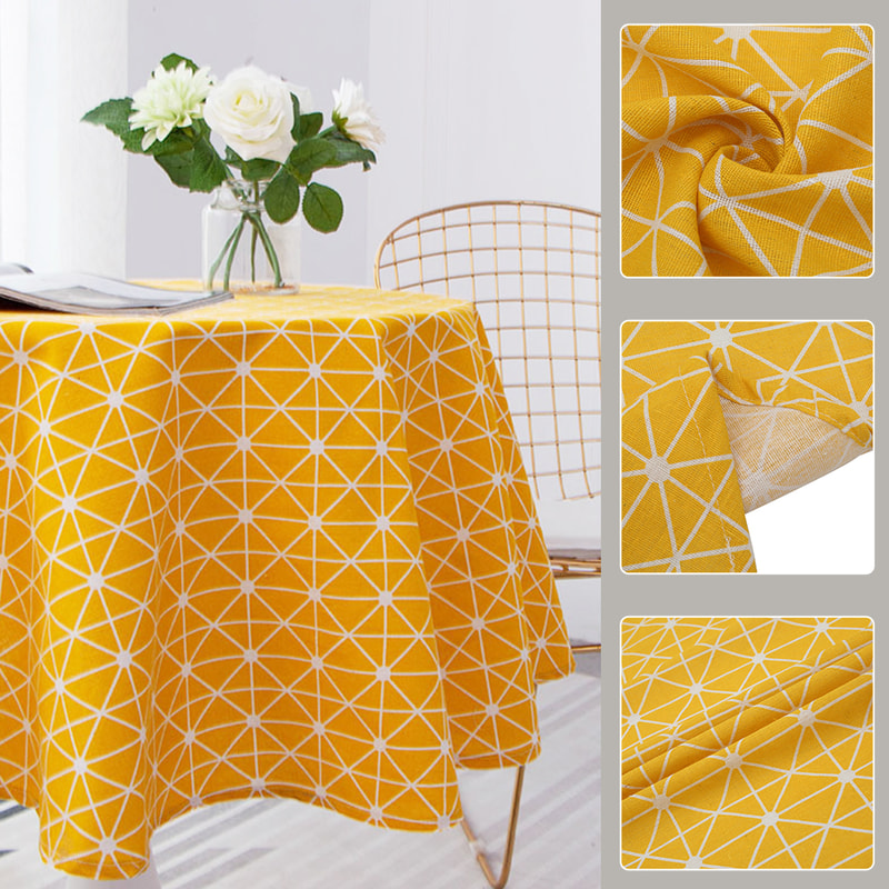 Nordic Round Tablecloths Washable Cotton Linen Dining Table Pad Perfect For Banquet Wedding Christm