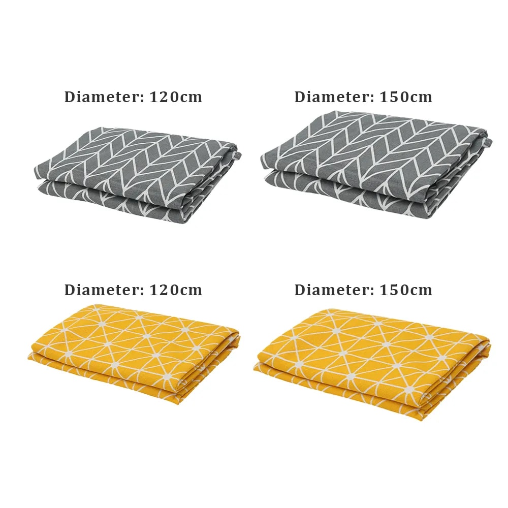 Nordic Round Tablecloths Washable Cotton Linen Dining Table Pad Perfect For Banquet Wedding Christm