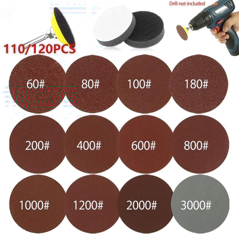 Sanding Disc Round Sanding Sheet For Drill Grinder Sanding Pads Grit For Metal And Wood Work 0
