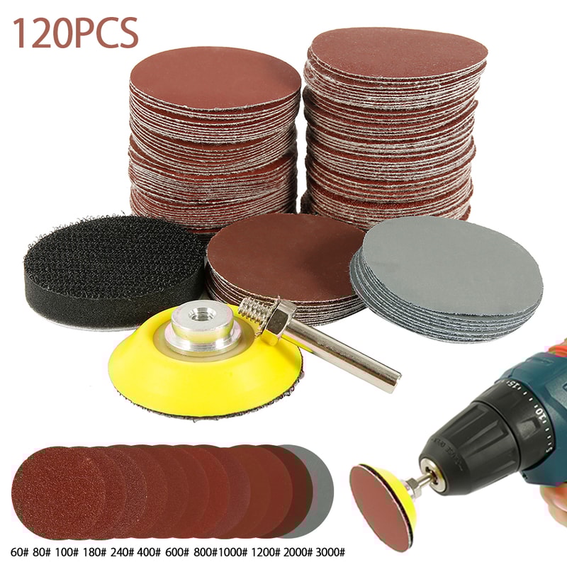Sanding Disc Round Sanding Sheet For Drill Grinder Sanding Pads Grit For Metal And Wood Work 5