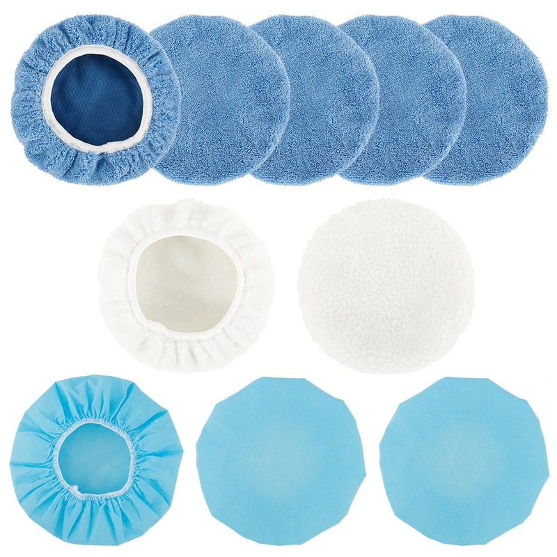 Polishing Pads Set Elastic Adjustable Antislip Polishing Bonnet Car Wax Cover Kit Buffing Pad For D 6
