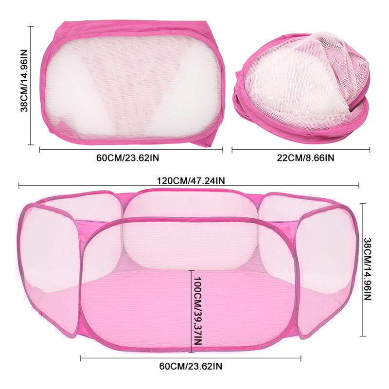 Pet Play Pen, Outdoor Breathable Small Animals Tent, Fold able Transparent Pet Exercise Fence for Guinea Pig