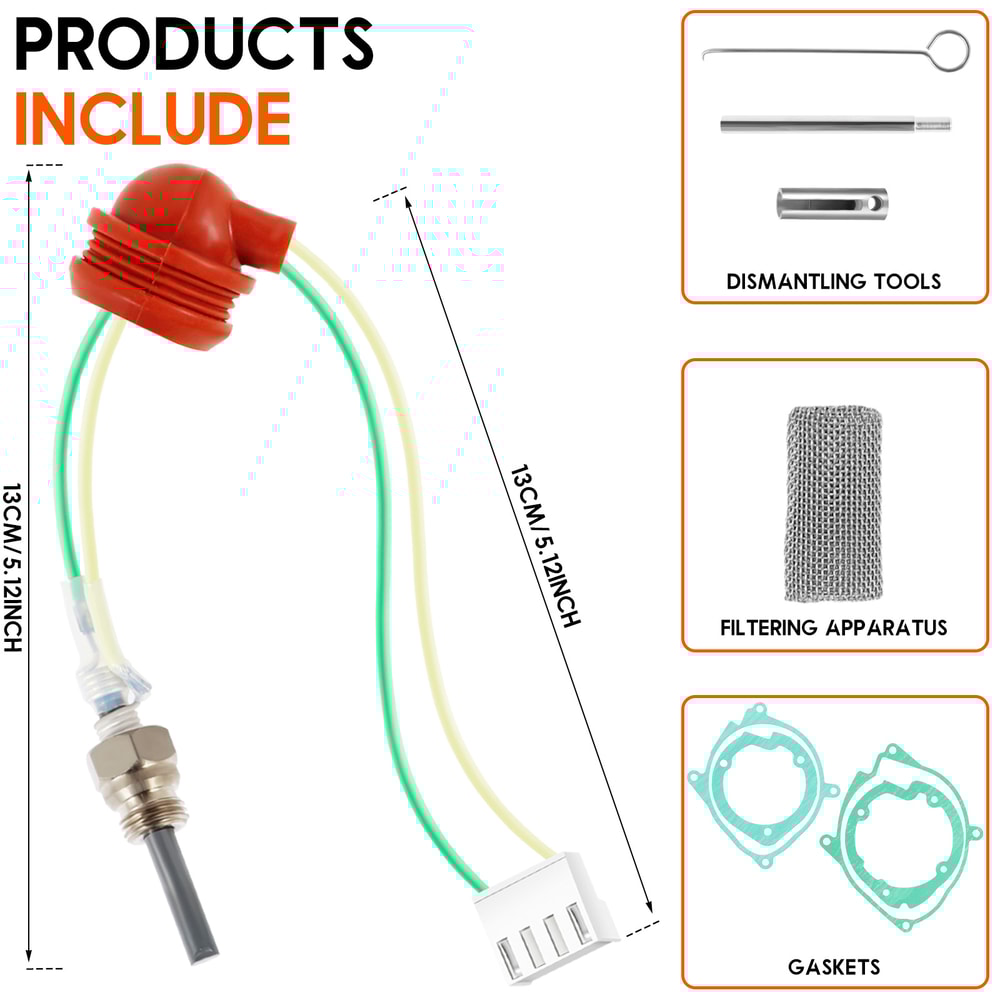 Glow Plug Repair Kit for Parking Diesel Heater, Glow Ignition Plug, Filter Plug Heater Repair Parts for Truck