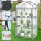Garden Greenhouse Walkin Green House Transparent Cover With Doors Windows Waterproof Frost Protect 2