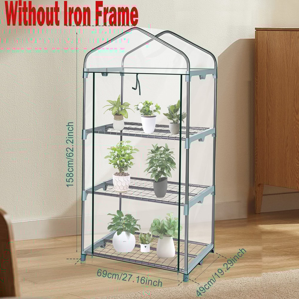 Garden Greenhouse Walkin Green House Transparent Cover With Doors Windows Waterproof Frost Protect 7