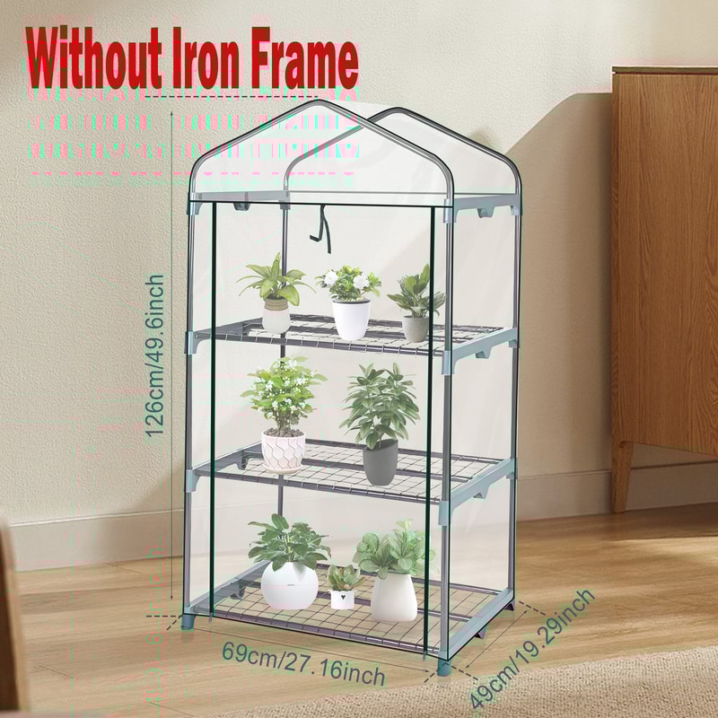 Garden Greenhouse Walkin Green House Transparent Cover With Doors Windows Waterproof Frost Protect 6
