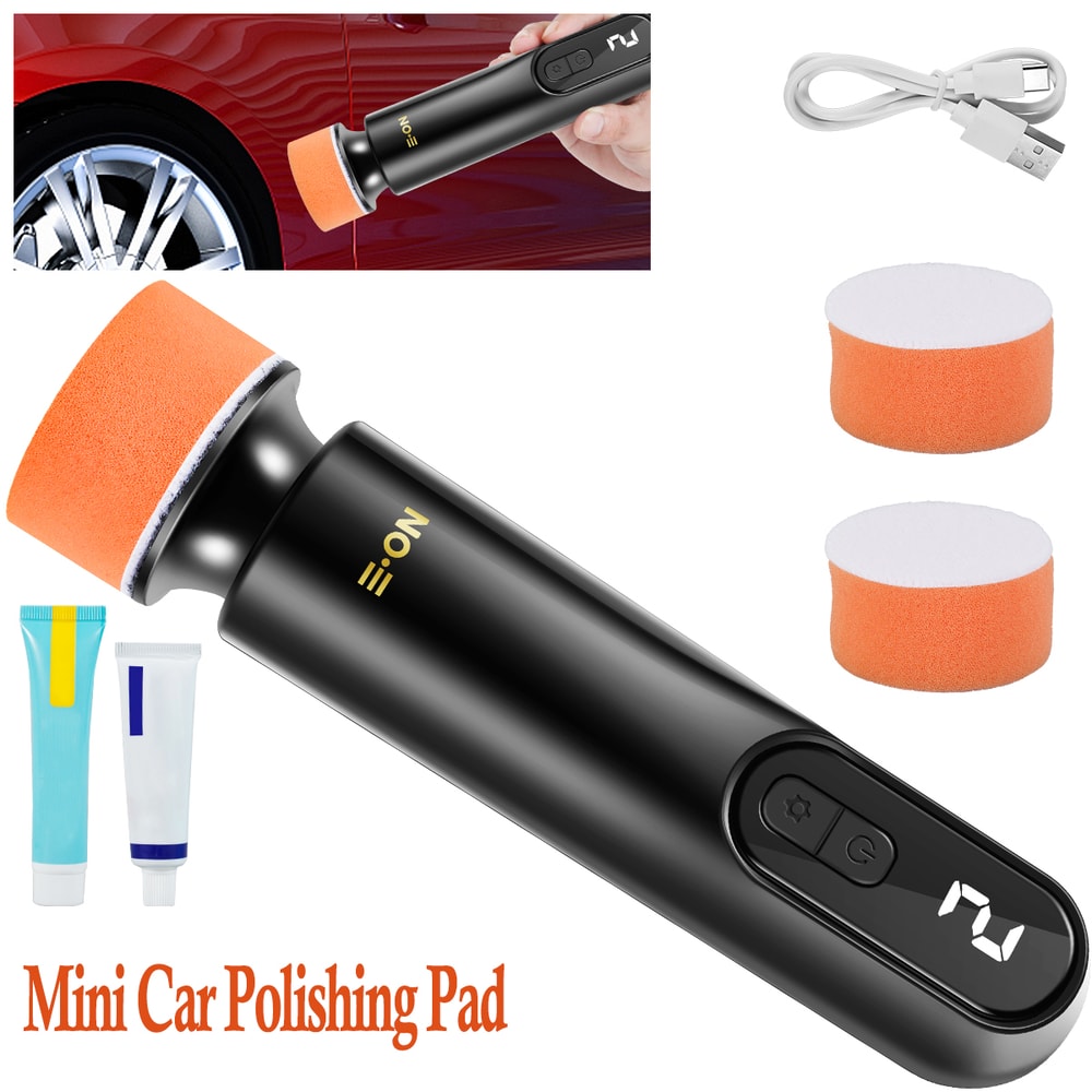 Car Polisher Machine Wireless Electric Polishing Wax Tool Adjustable Speed LED Display Auto Polish 1