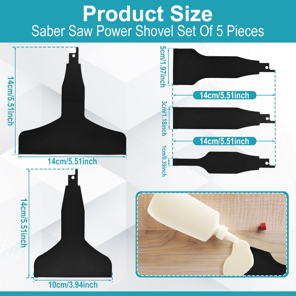 Reciprocating Saw Scraper Set Sturdy Blade Shovel Tool For Cleaning Electric Wall Putty Removal Hi 5
